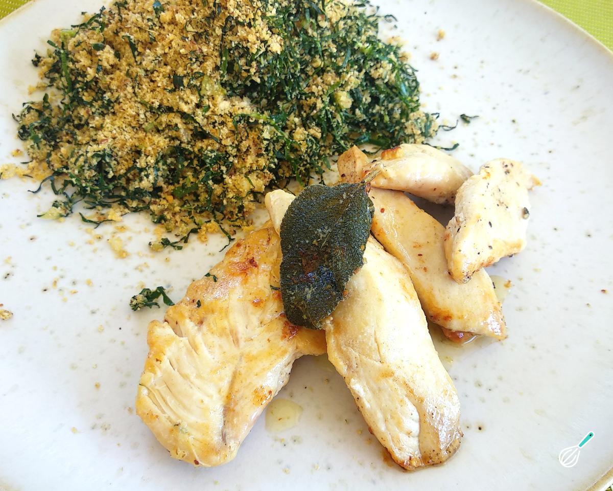 Receita de Frango com manteiga e sálvia