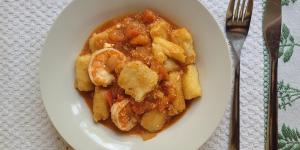 Receita de Nhoque com molho de camarão