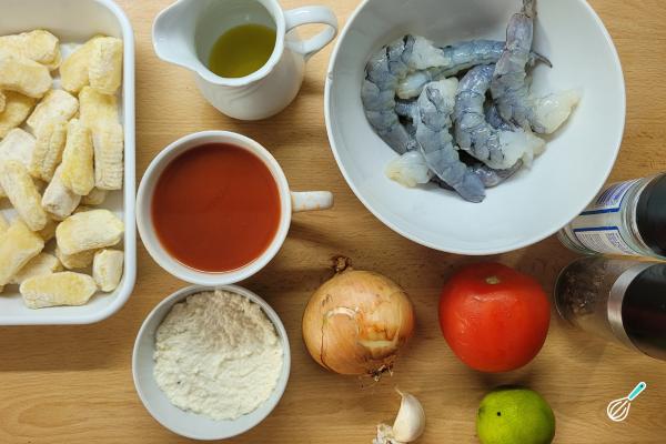 Receita de Nhoque com molho de camarão - Passo 1