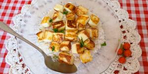 Receita de Arroz com queijo coalho