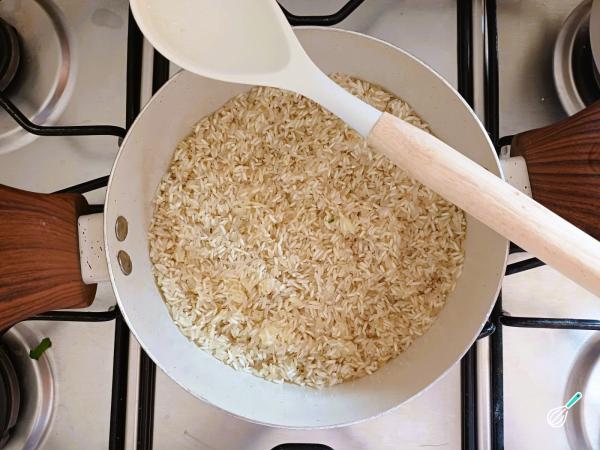 Receita de Arroz com queijo coalho - Passo 3