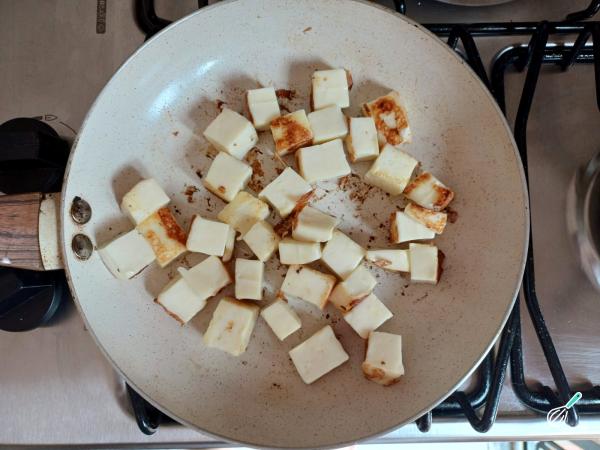 Receita de Arroz com queijo coalho - Passo 5