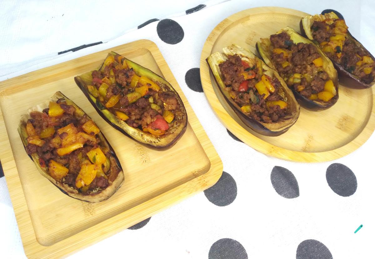 Receita de Berinjela recheada na airfryer