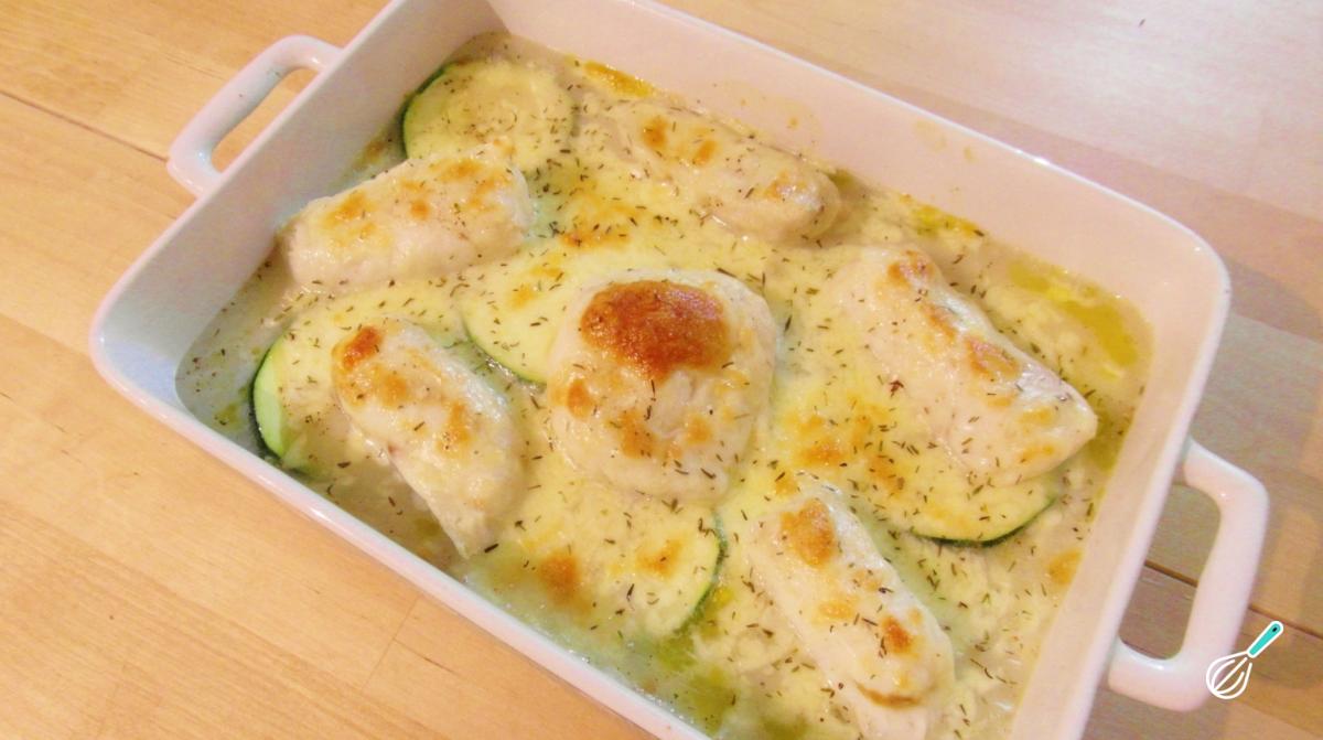 Receita de Pescada com abobrinha gratinada