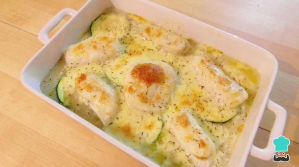 Receita de Pescada com abobrinha gratinada