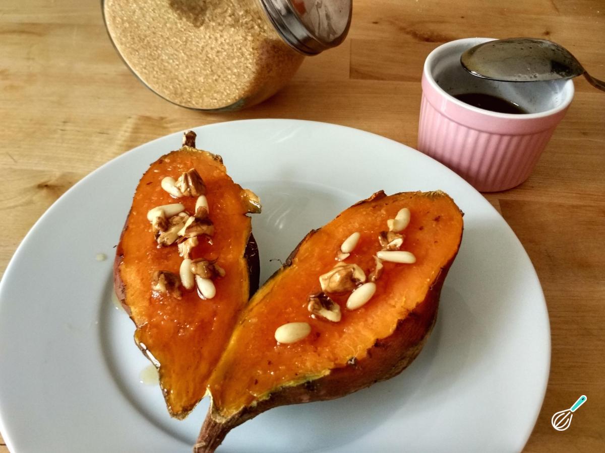 Receita de Batata doce assada com mel