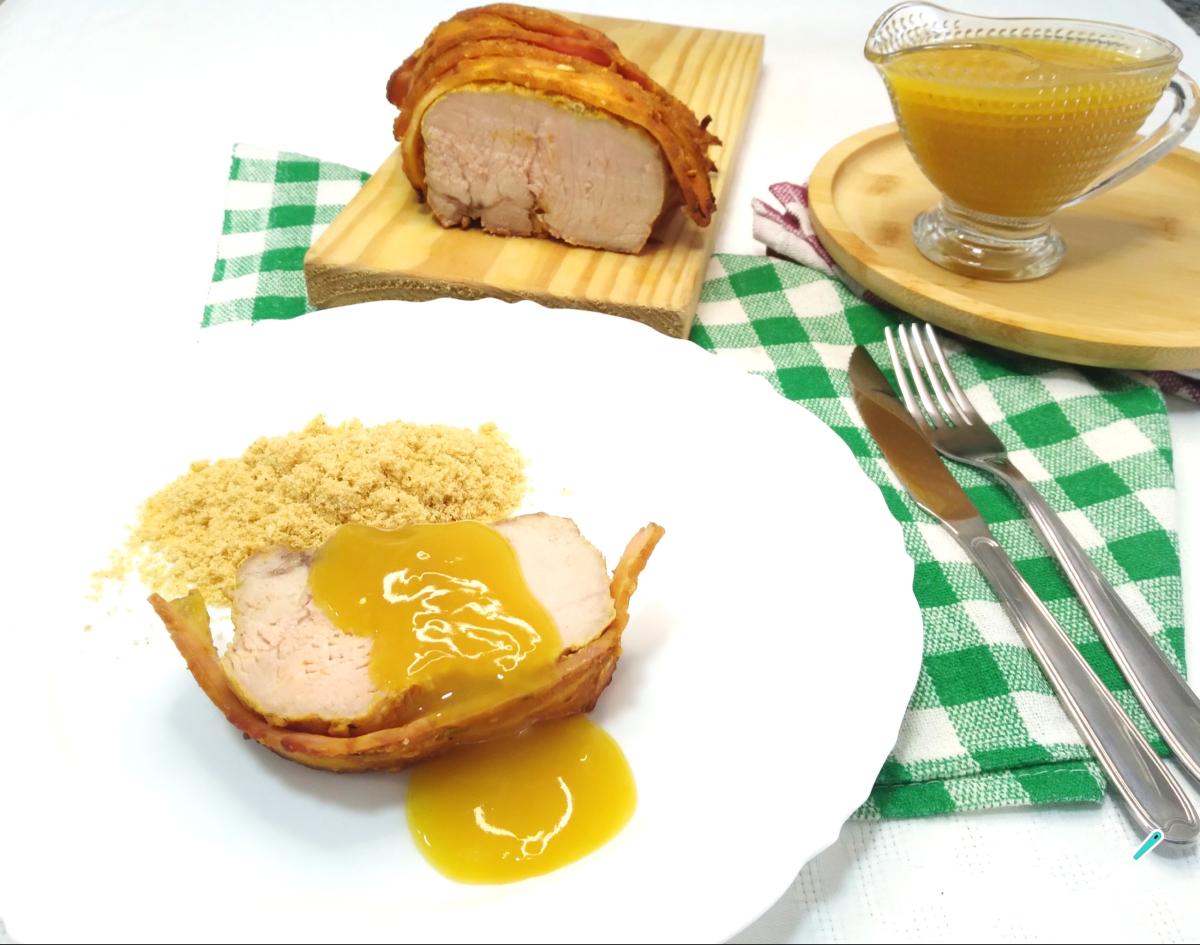 Receita de Lombo com bacon