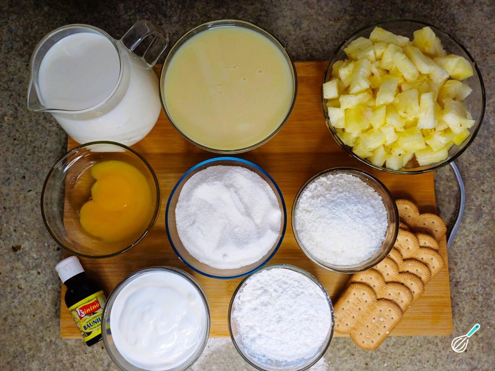 Pavê de abacaxi com coco: gostoso e refrescante