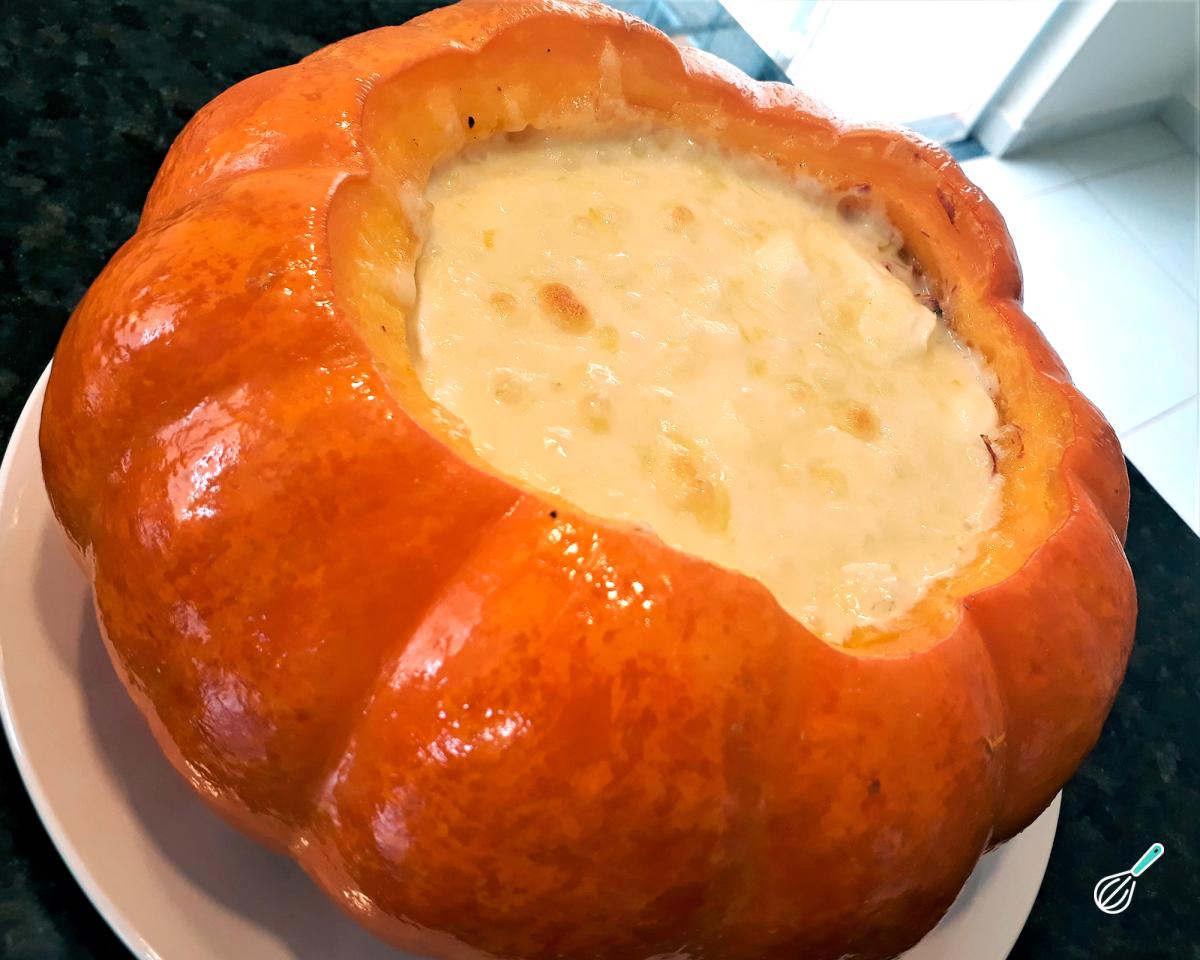 Receita de Moranga recheada com carne seca