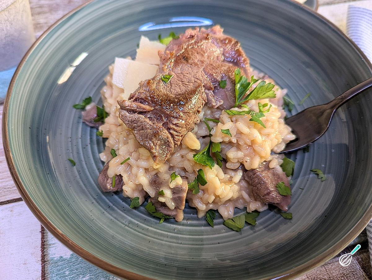 Receita de Risoto de filé mignon e parmesão