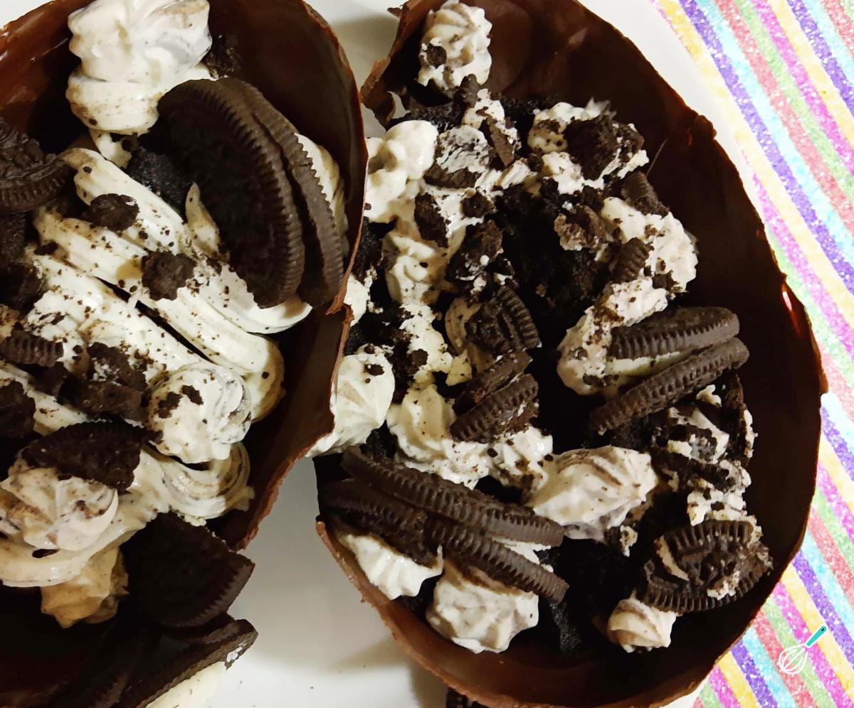 Receita de Ovo de Páscoa de colher Oreo