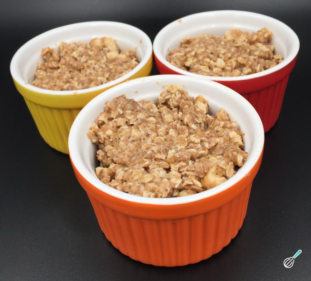 Receita de Crumble de maçã com aveia