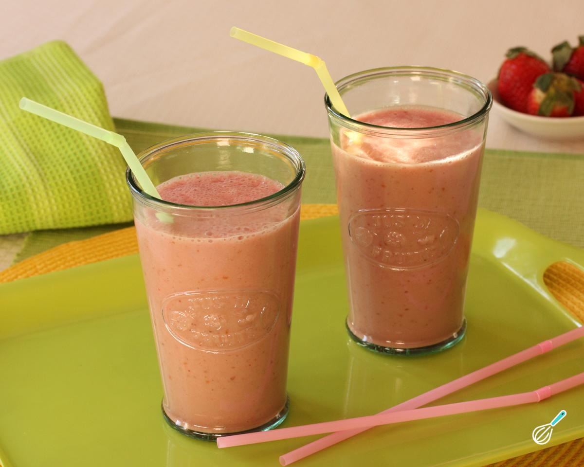 Smoothie de morango e banana