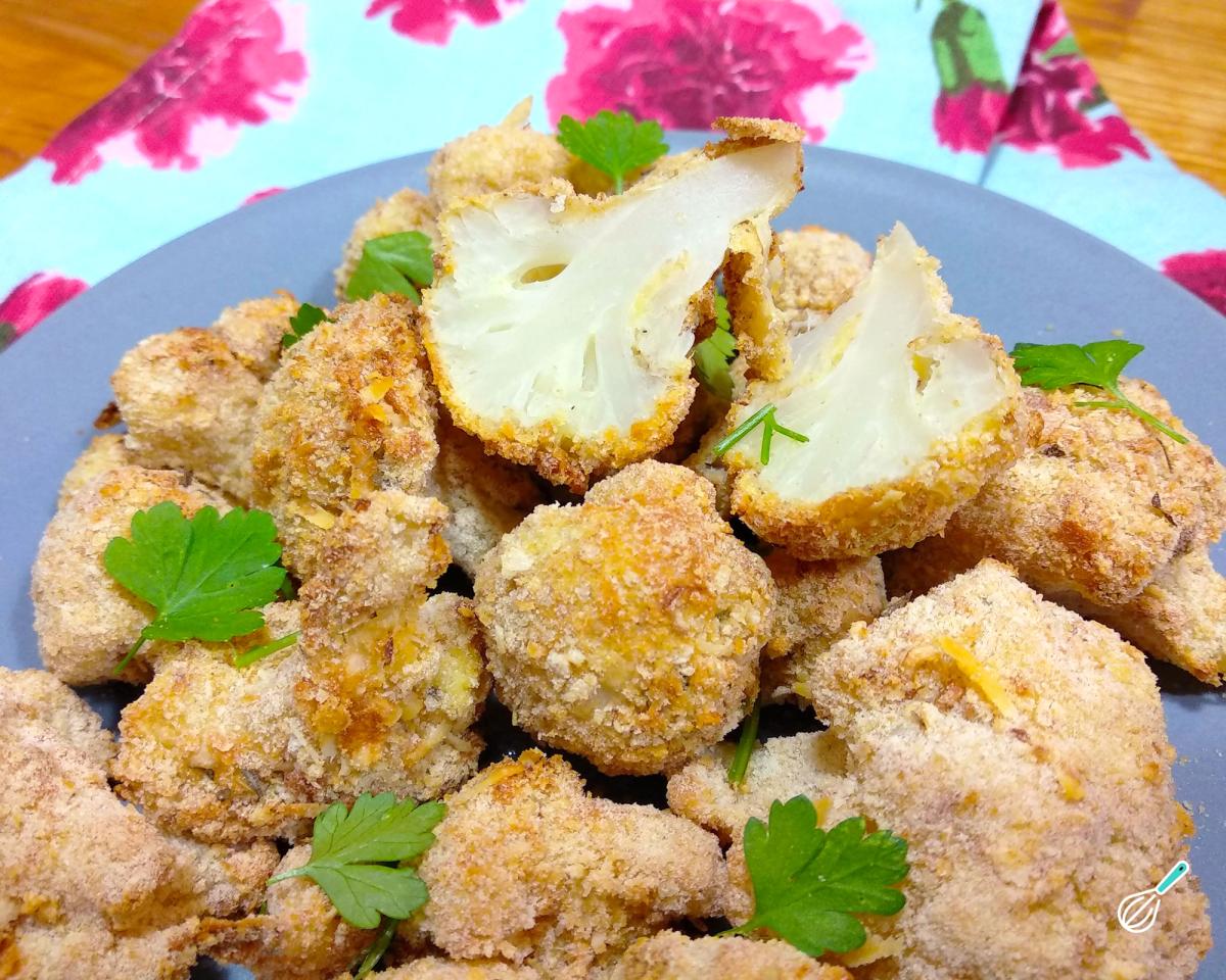 Receita de Couve flor empanada na AirFryer