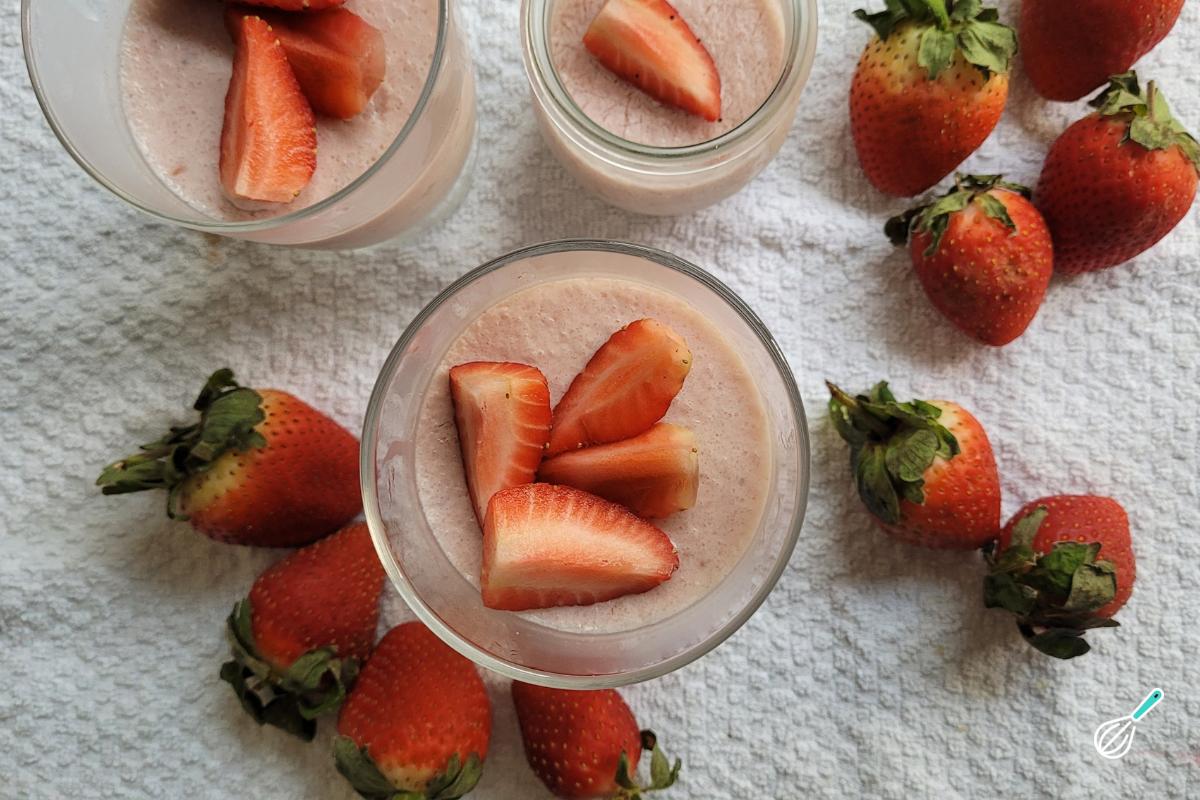 Receita de Iogurte batido com gelatina