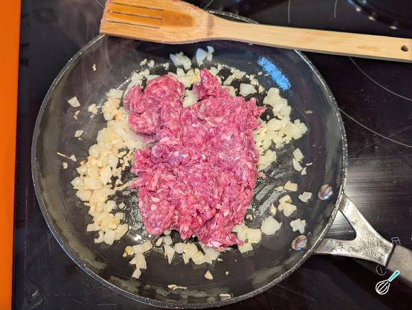 Receita de Carne moída com requeijão - Passo 3