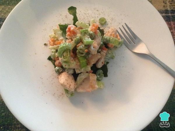 Receita de Salada de legumes e frango - Passo 7