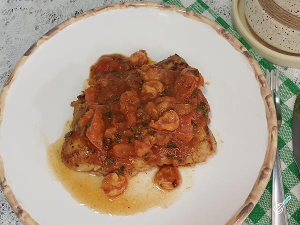 Receita de Linguado com molho de camarão - Passo 8