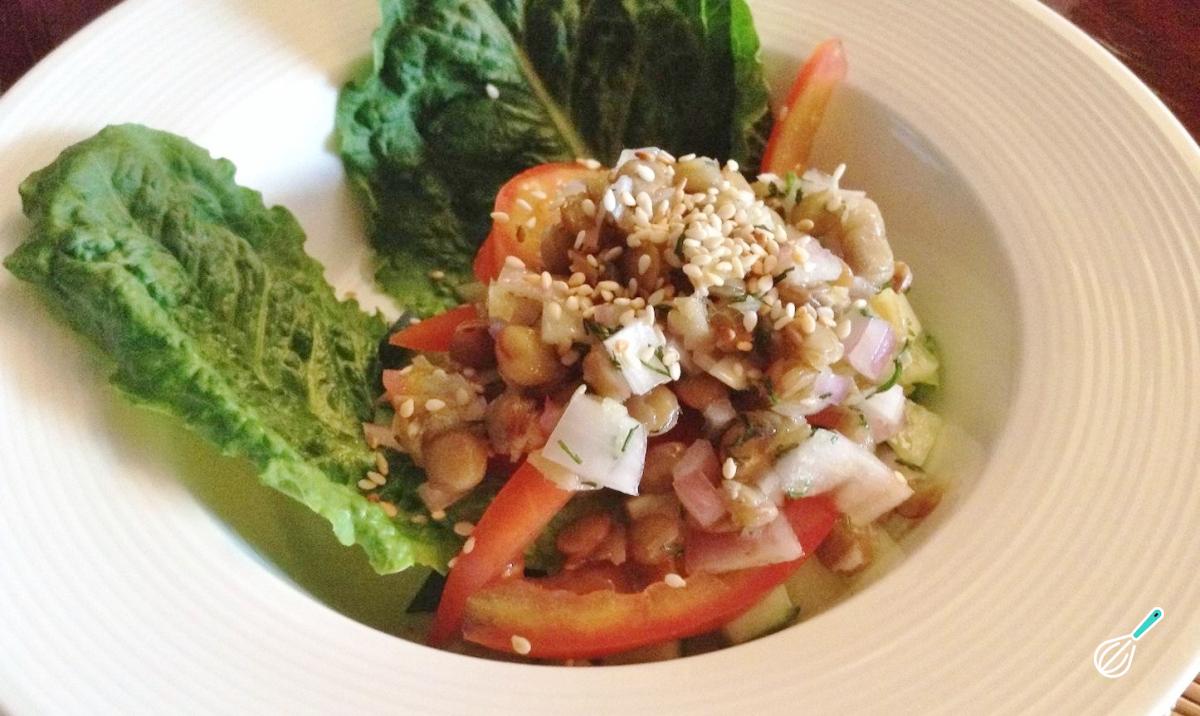 Receita de Salada árabe com lentilhas