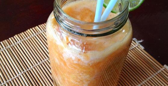 Vitamina de frutas baixa em calorias