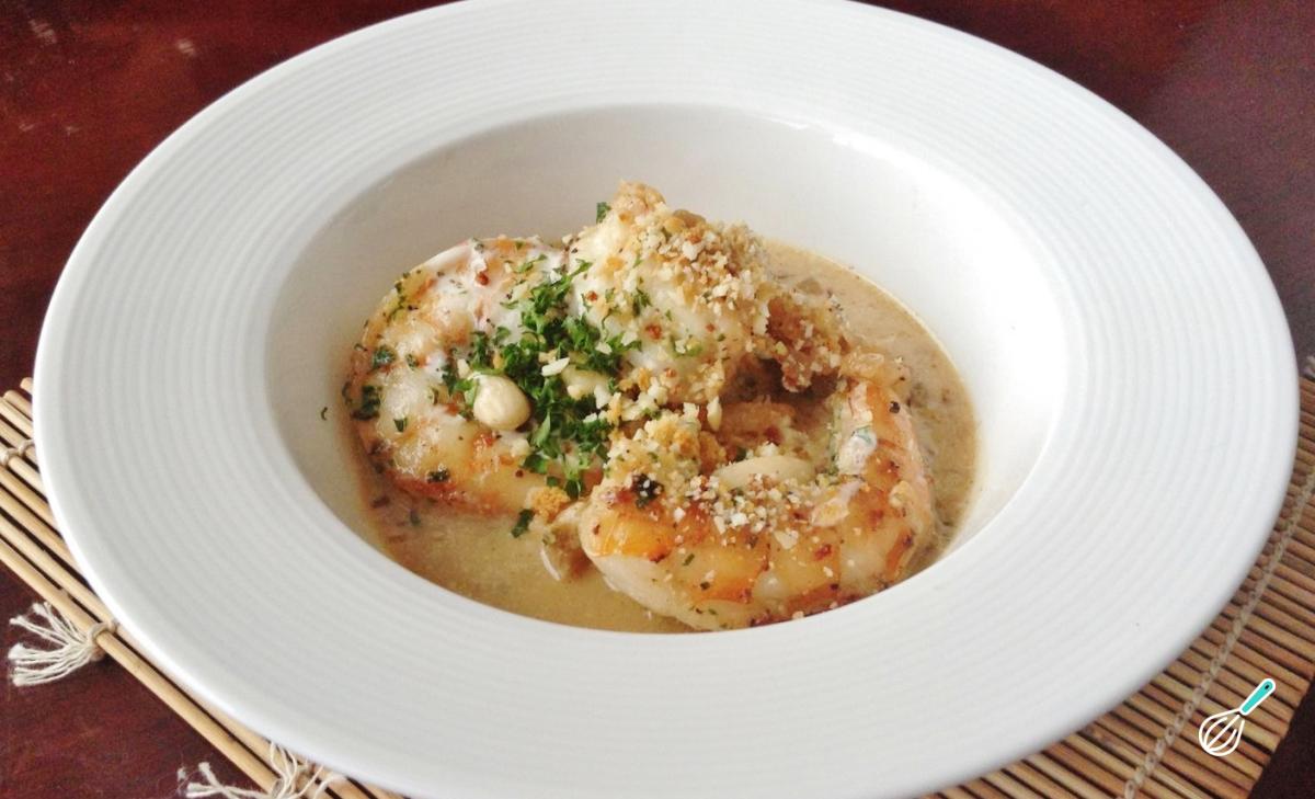 Receita de Camarão com espumante