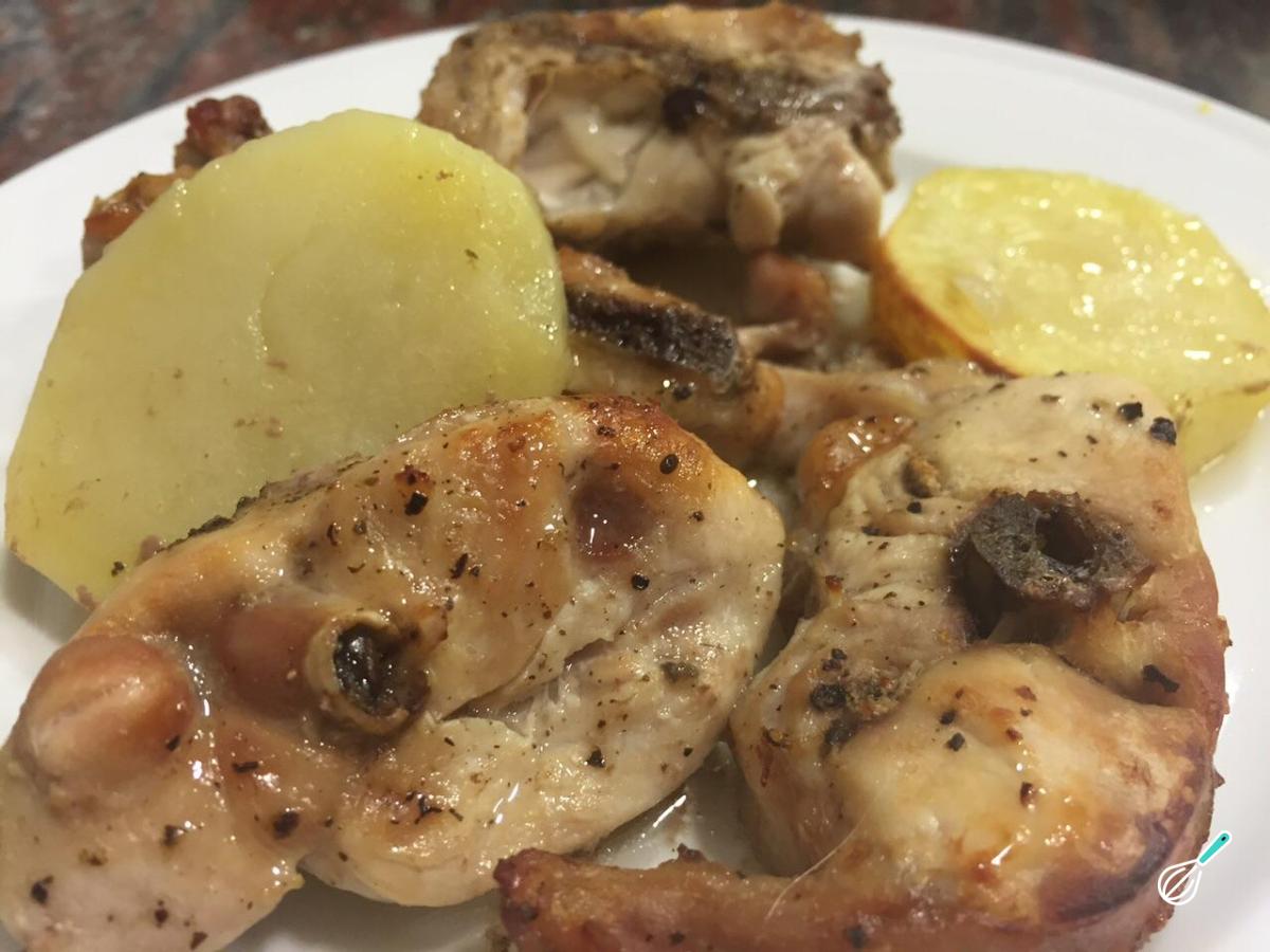 Receita de Coelho assado no forno com batatas