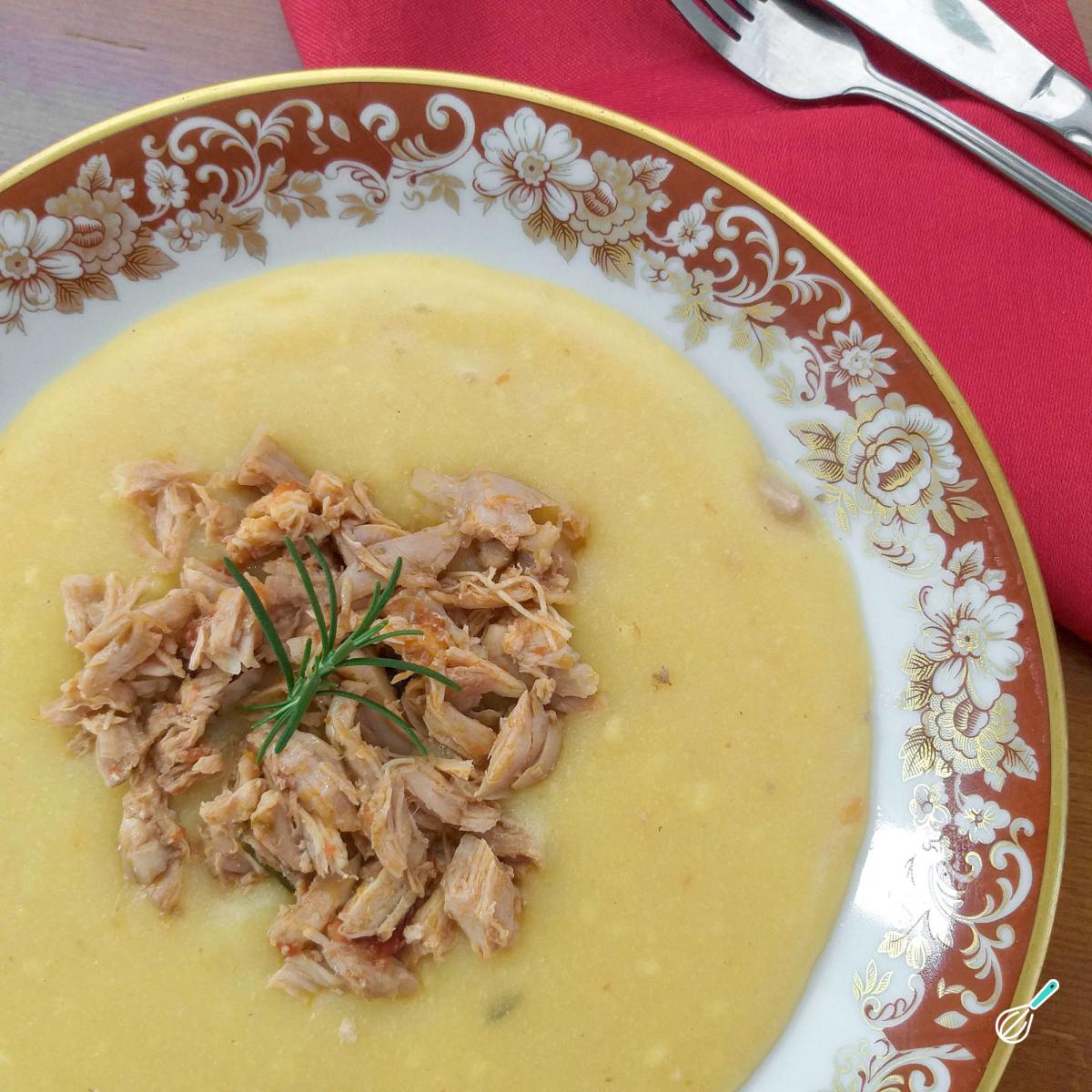 Receita de Ragu de frango com polenta