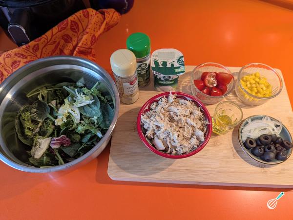 Receita de Salada com frango desfiado - Passo 1