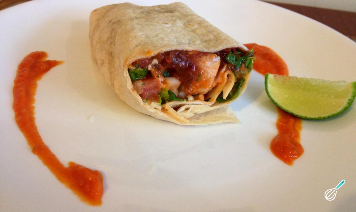 Receita de Burritos de carne de porco com molho vermelho defumado