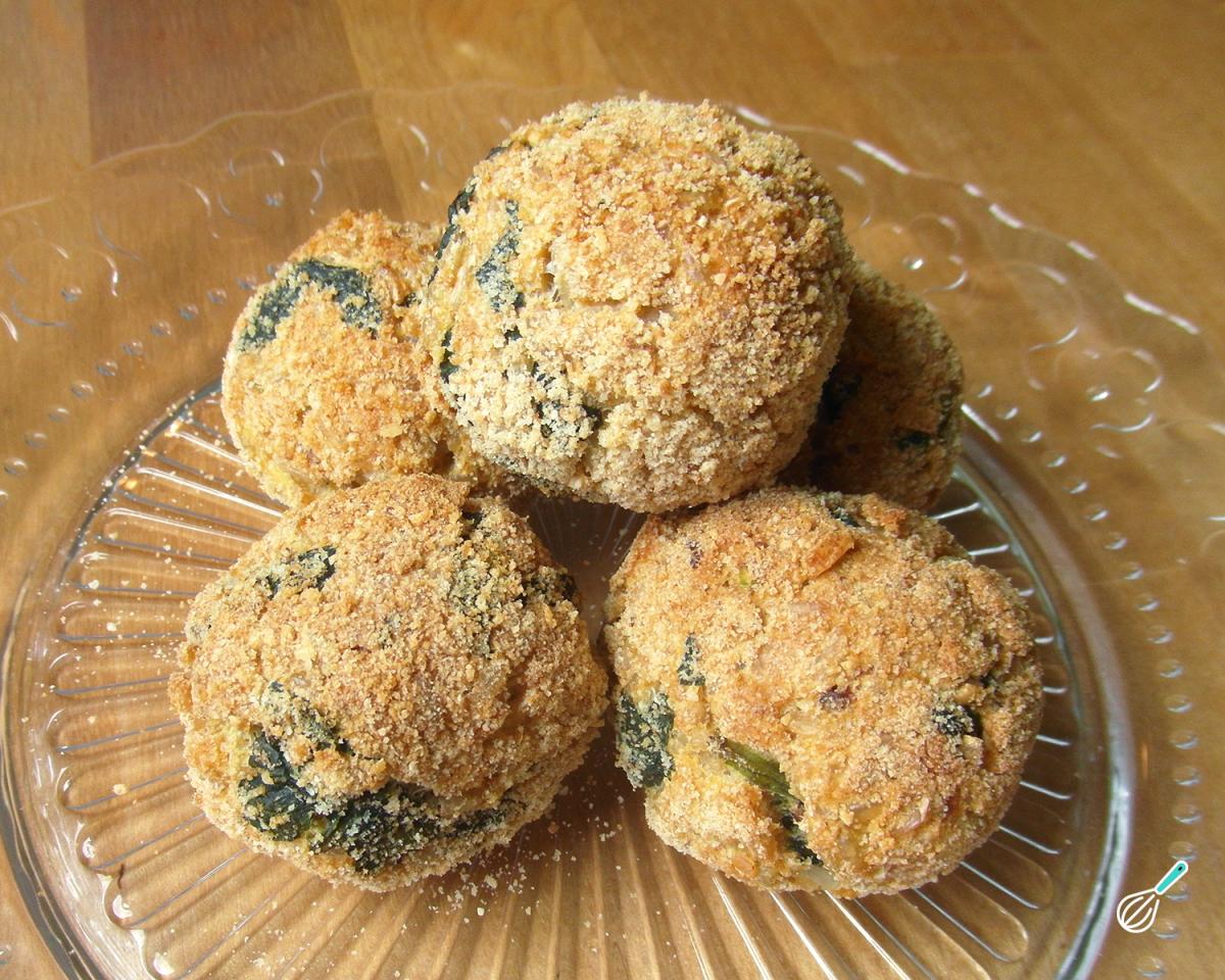 Receita de Bolinho de arroz com espinafre