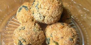 Receita de Bolinho de arroz integral com espinafre