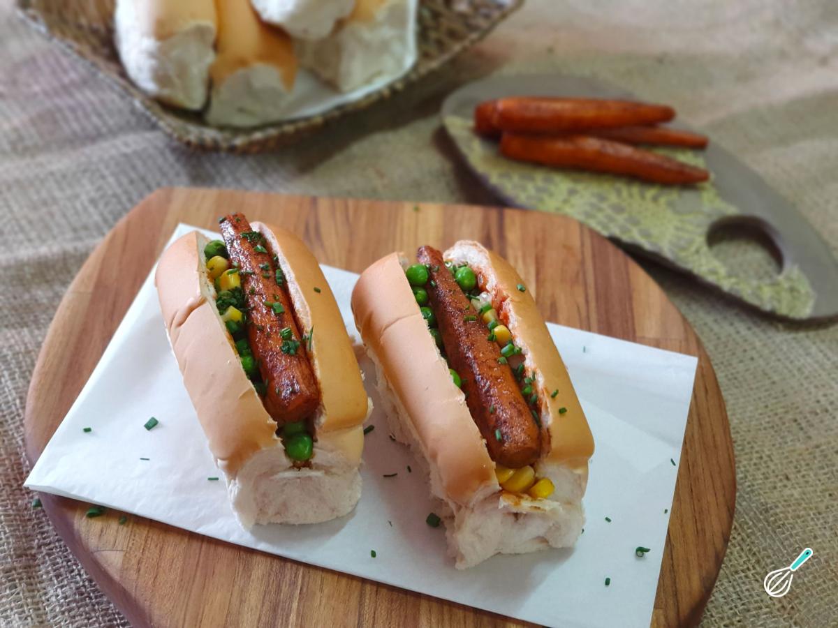 Receita de Cachorro quente vegano