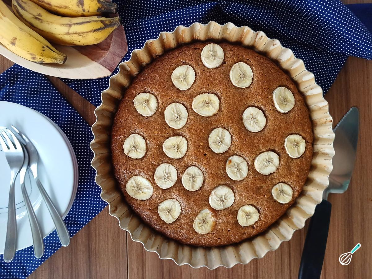 Receita de Bolo de banana fit cremoso