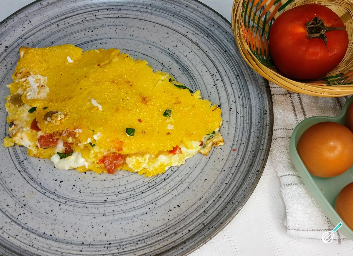 Receita de Cuscuz com ovo na frigideira