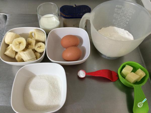 Receita de Pão de banana fit - Passo 1