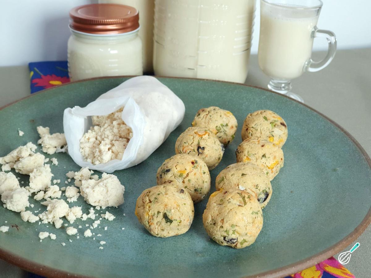 Receita de Bolinho de okara assado