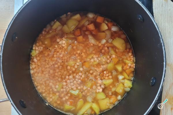 Receita de Creme de lentilha - Passo 5