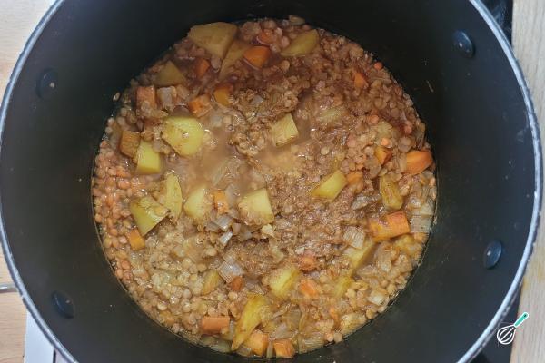 Receita de Creme de lentilha - Passo 6