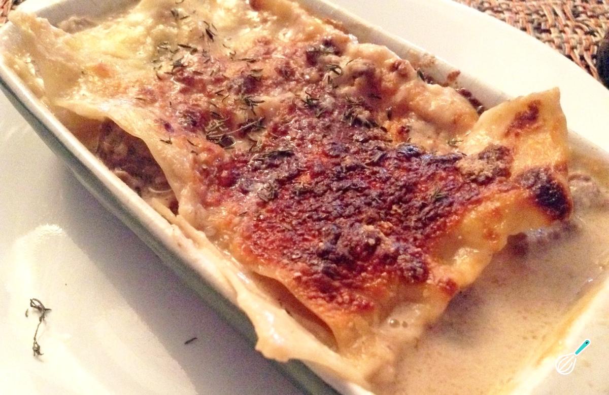 Receita de Lasanha de carne e cogumelos