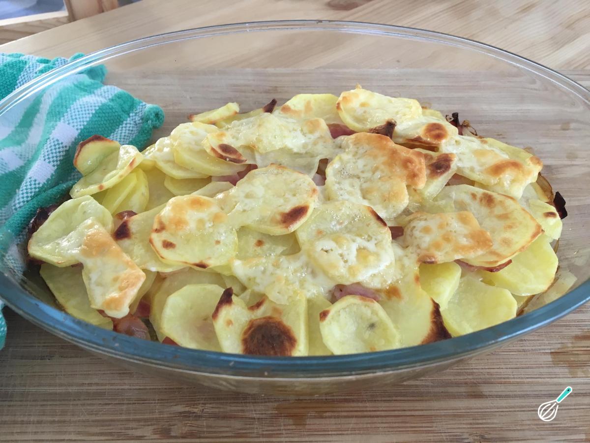 Receita de Batata assada com bacon e queijo
