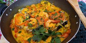Receita de Moqueca de pintado com camarão