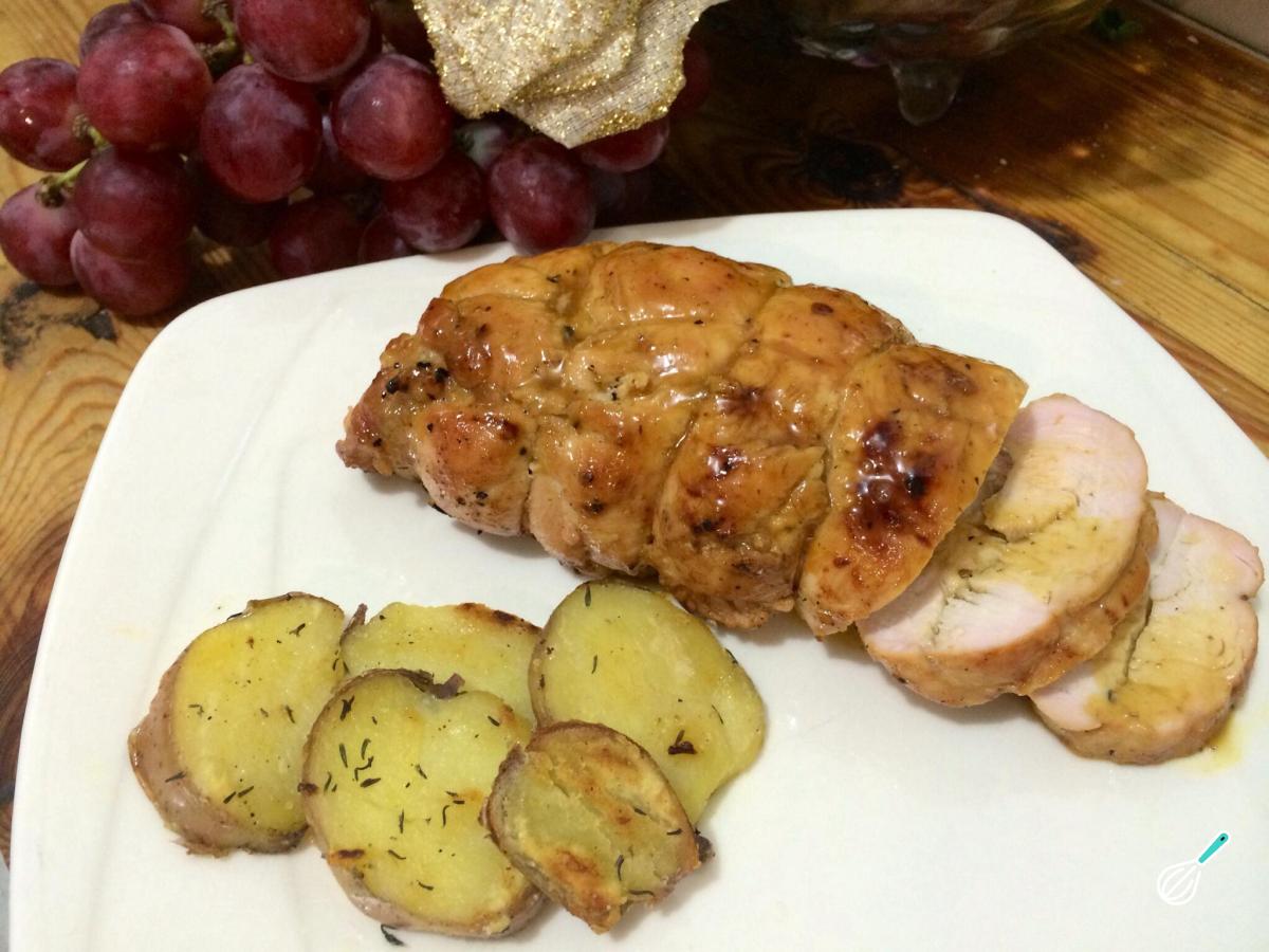 Receita de Peito de peru com mostarda no forno