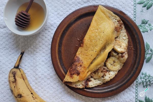 Receita de Banana com queijo e canela