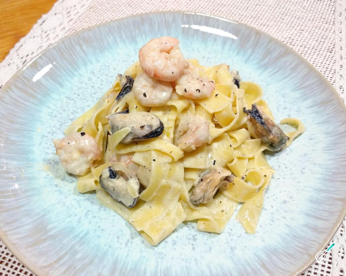 Receita de Macarrão ao molho de camarão