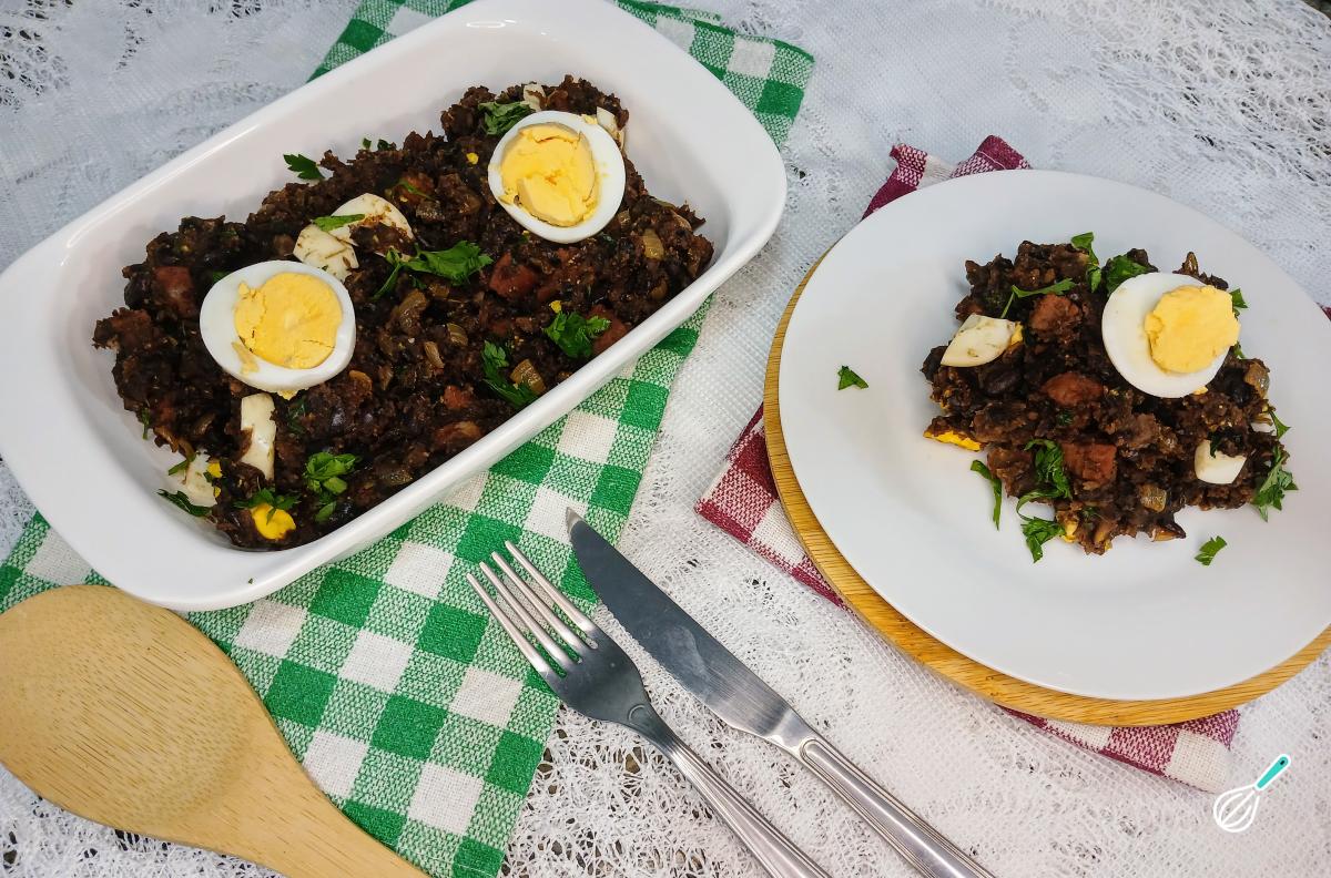 Receita de Virado de feijão com ovo