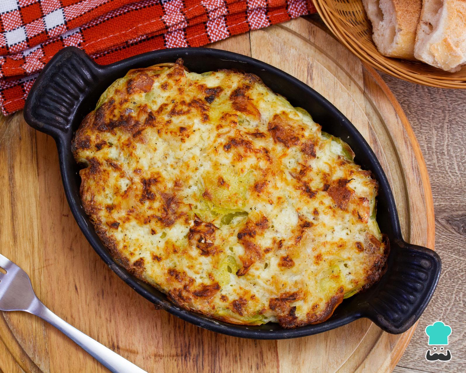 Torta de bacalhau com batata em rodelas (receita de família)