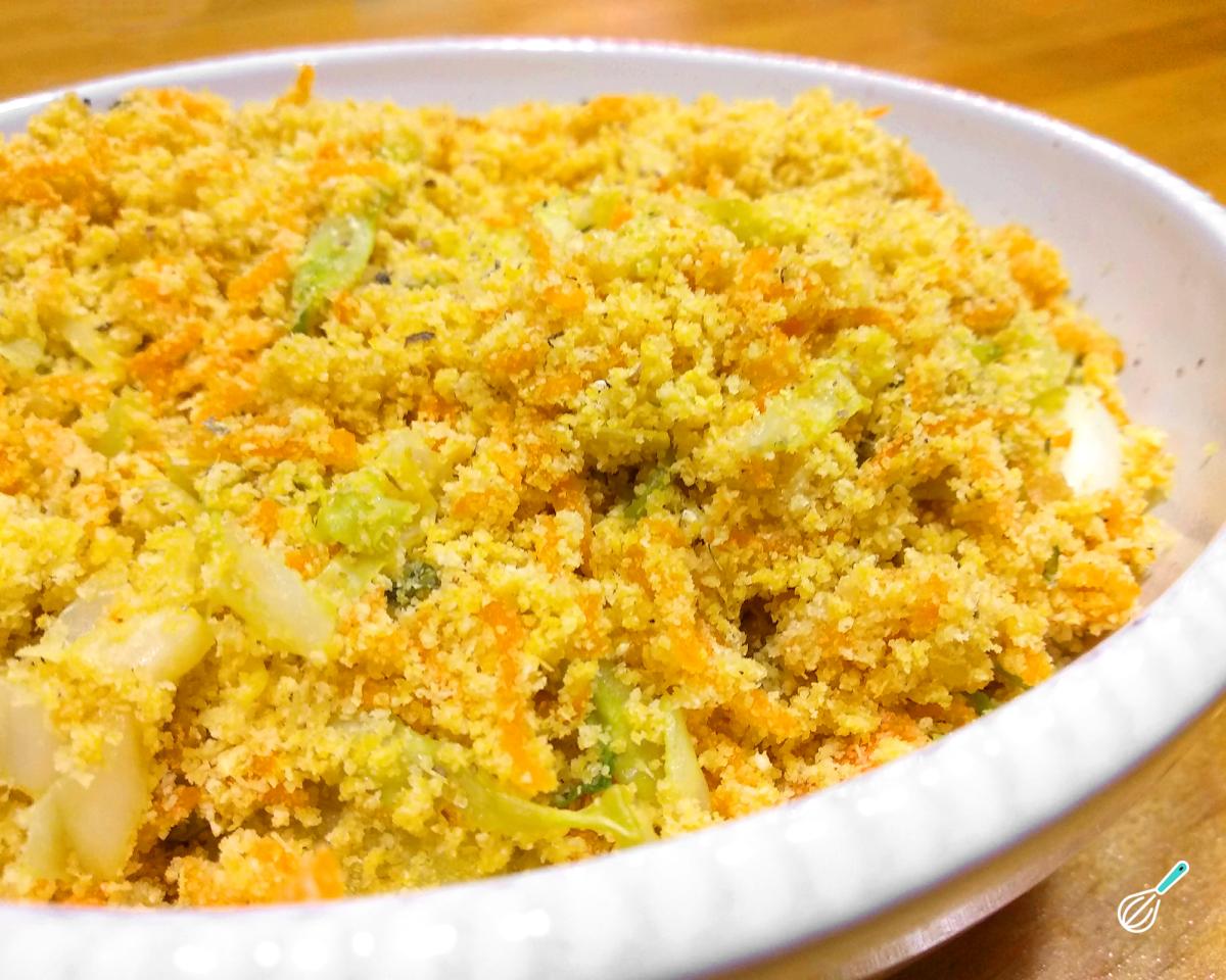 Receita de Farofa de repolho com cenoura