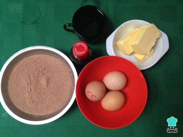 Receita de Bolo de chocolate com cobertura - Passo 1