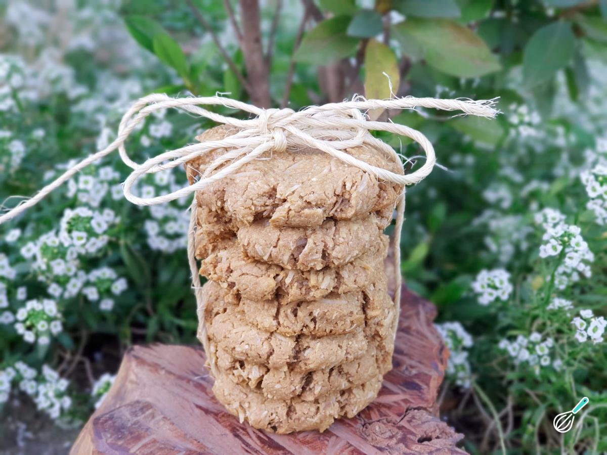Receita de Cookie funcional de amendoim e coco
