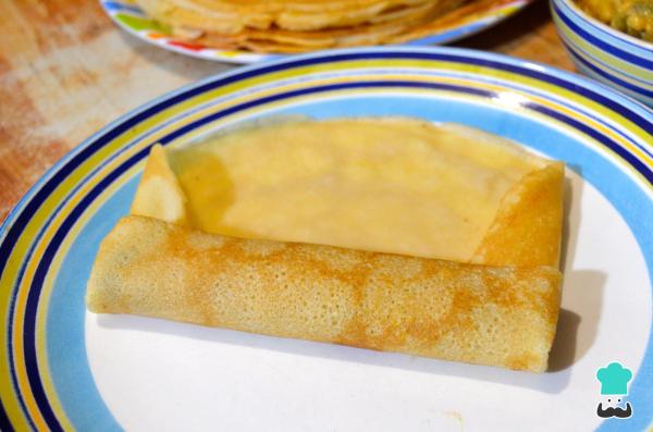 Receita de Crepe recheado - Passo 7